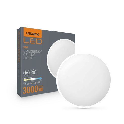 LED світильник Videx аварійний накладний з датчиком руху 30W 2700-6500К 220V