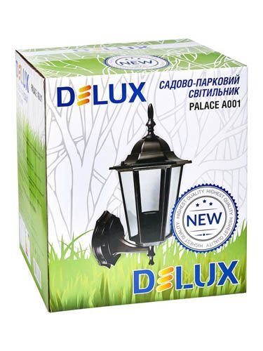 Світильник садовий DELUX PALACE A001 60W Е27 IP44 чорний