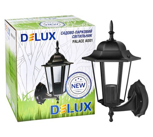 Світильник садовий DELUX PALACE A001 60W Е27 IP44 чорний