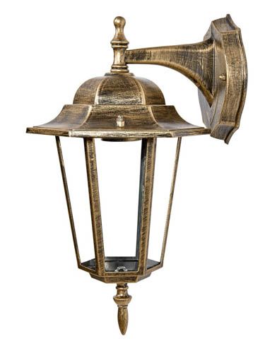 Світильник садовий DELUX PALACE A002 60W Е27 IP44 чорно-золотий