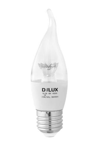 Лампа LED Delux BL37B 6W tail 4000K E27 кристал