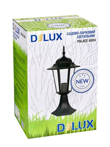 Світильник садовий DELUX PALACE A004 60W Е27 IP44 чорний