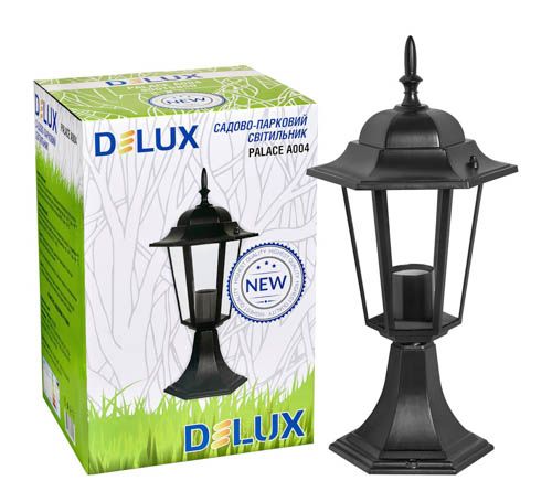 Світильник садовий DELUX PALACE A004 60W Е27 IP44 чорний