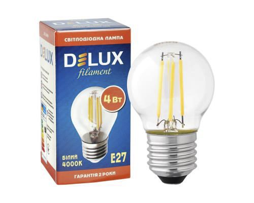 Лампа LED Delux філаментна BL50P 4W 4000K E27