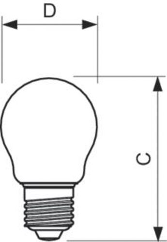 Лампа LED PHILIPS кулька Classic 2-25W E27 2700K P45 CLG