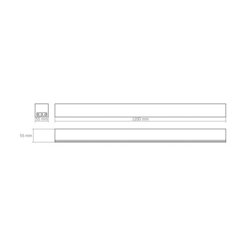 LED світильник лінійний магістральний Videx BNL02 50W 1.2М 5000К 220V чорний
