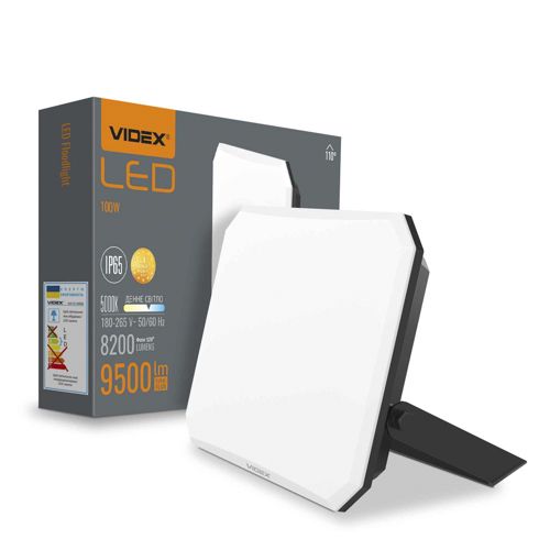 LED прожектор Videx F3 100W 5000К 220V чорний