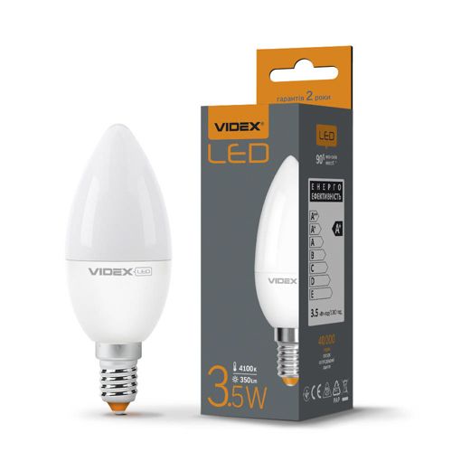 Лампа LED Videx C37e 3.5W 4100К E14
