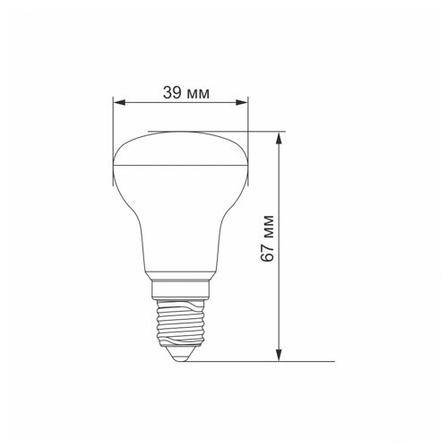 Лампа LED Videx R39e 4W 3000К E14