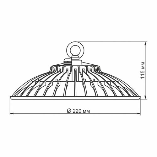 LED світильник підвісний HighBay Videx 50W 5000К