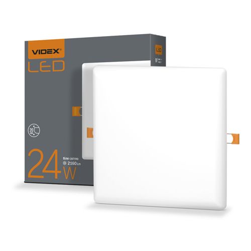 LED светильник безрамочный квадратный Videx 24W 4100К