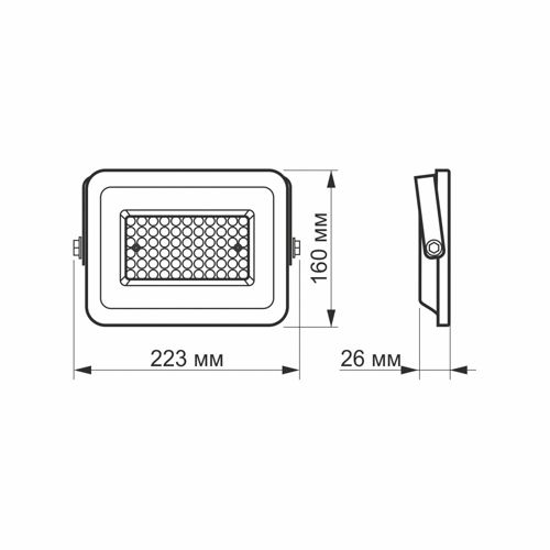 LED прожектор Videx F2e 50W 5000К