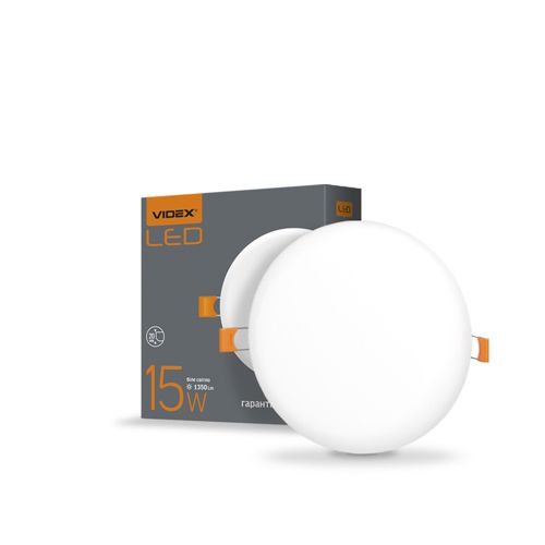 LED світильник безрамковий круглий Videx 15W 4100К