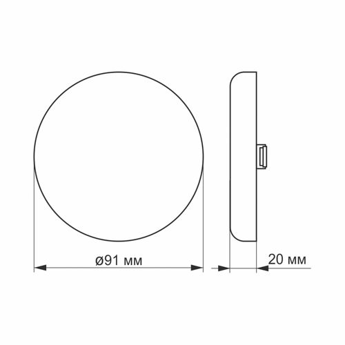 LED світильник безрамковий круглий Videx 9W 4100К