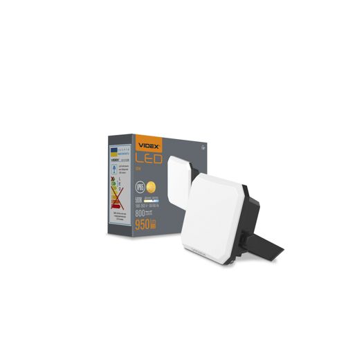 LED прожектор Videx F3 10W 5000К 220V чорний