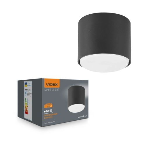 LED світильник під лампу Videx GX53 VL-SPF25A-B накладний чорний