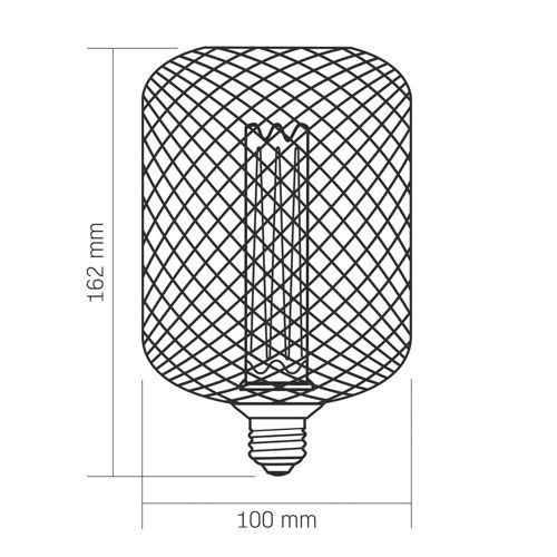 Лампа LED Videx філаментна VL-DBMC100162 4W 1800К Е27 Black Chainmail style