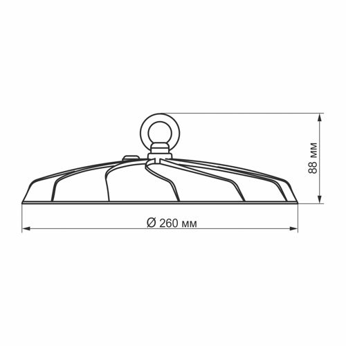 LED світильник висотний HighBay Videx 100W 5000К чорний