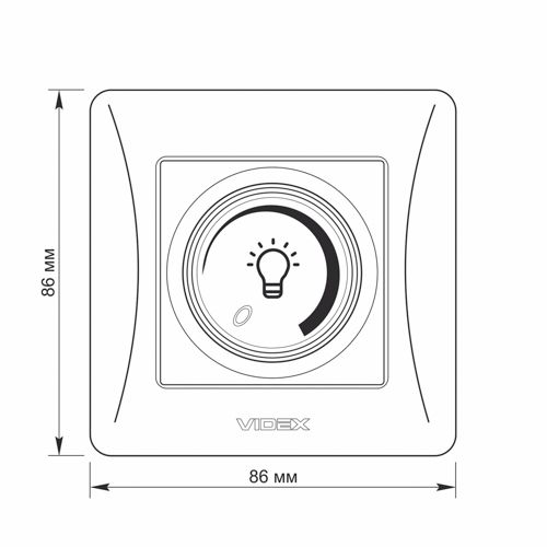Димер світлодіодний Videx 200W срібний шовк BINERA