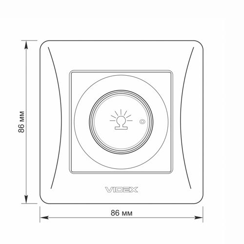 Димер Videx 600W кремовий BINERA