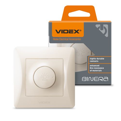 Димер Videx 600W кремовий BINERA