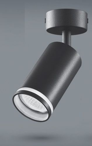LED світильник під лампу Videx GU10 SPF05B накладний поворотний чорний