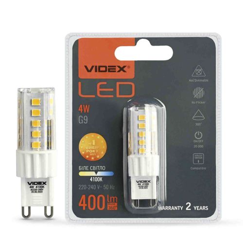 Лампа LED Videx G9S 4W G9 4100К G9