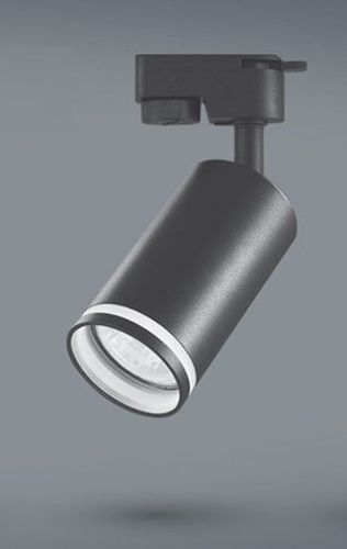 LED світильник під лампу Videx GU10 SPF05C трековий чорний