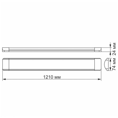 LED світильник лінійний Videx 36W 1,2М 5000К