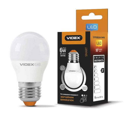 Лампа LED Videx G45eD3 6W 4100К 220V Е27