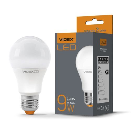Лампа LED Videx A60e 9W 4100К Е27