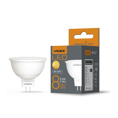 Лампа LED Videx MR16e 8W 4100К GU5.3