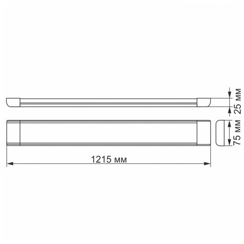 LED світильник лінійний Videx 54W 1,2М 5000К