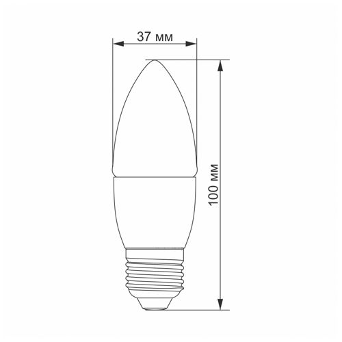 Лампа LED Videx C37e 7W 3000К Е27
