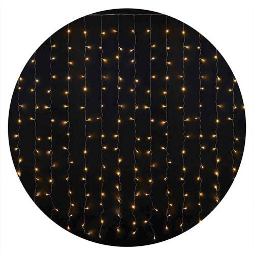 Внутрішня гірлянда Delux CURTAIN 240LED 2х2м тепле біле прозорий провід IP20
