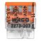 Клема COMPACT PUSH WIRE WAGO 3-провідна 0.5-2.5 мм.кв прозора/помаранчева без пасти