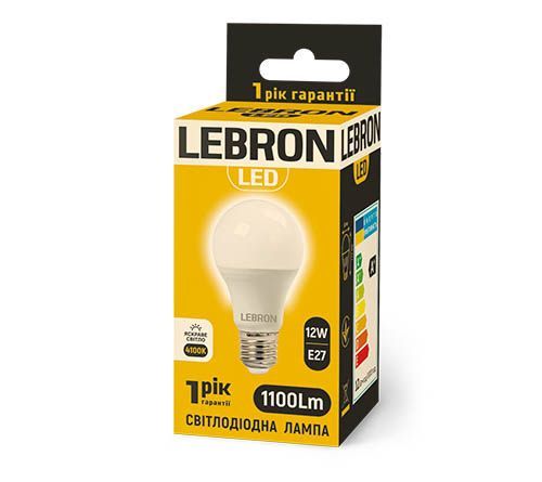 Лампа LED Lebron L-A60 12Вт 4100K Е27
