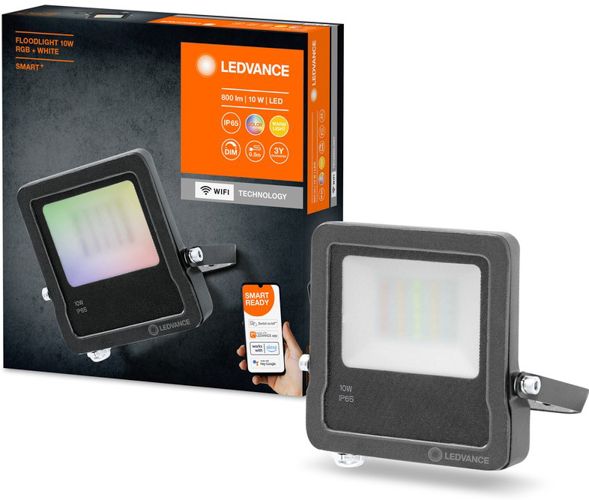 LED прожектор LEDVANCE Smart WIFI Floodlight 10W RGBW чорний IP65