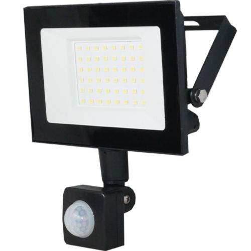 LED прожектор з датчиком руху UEC Delta SLC-MS 50W 6500K IP54 чорний