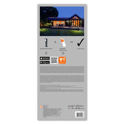 LED світильник LEDVANCE Smart outd WIFI Cascade 10W RGBW чорний IP44