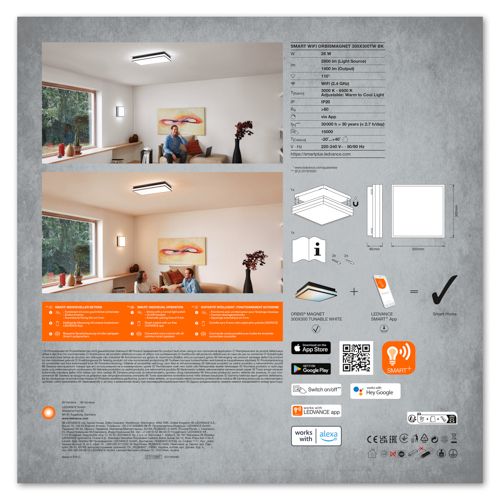 LED світильник LEDVANCE Smart WIFI Orbis Magnet 26W TW чорний