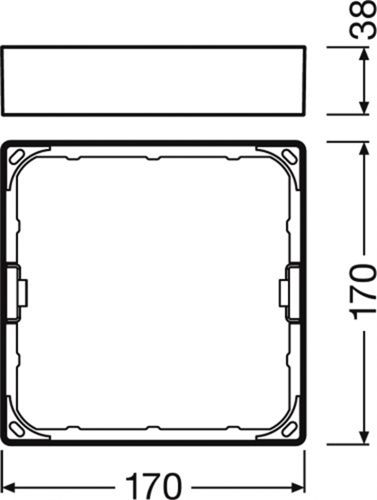 Рамка для монтажу світильників "downlight" SLIM FRAME SQ155 Білий