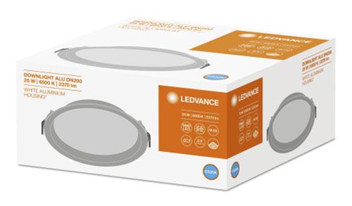Світильник стельовий LEDVANCE, що вбудовується DL ALU DN200 25W 6500K IP44 Білий