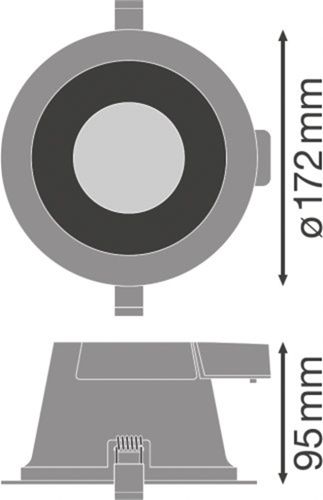Світильник LEDVANCE DOWNLIGHT COMFORT 18W 3000К IP54 Білий