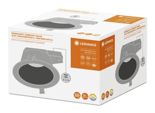Світильник LEDVANCE DOWNLIGHT COMFORT 18W 3000К IP54 Білий