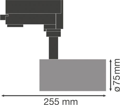 Світильник LEDVANCE TRACKLIGHT SPOT D75 25W 3000К IP20 Сірий