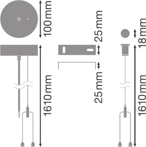 Комплект для підвісного монтажу LN INDV SUSPENSION KIT LEDV