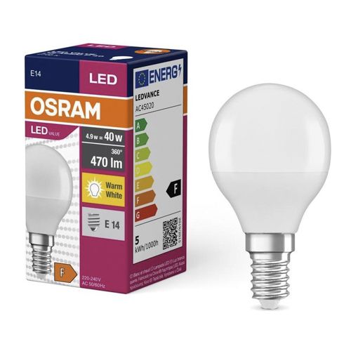 Лампа LED OSRAM Value CLP40 5W 2700K FR E14 10X1 OSRAM