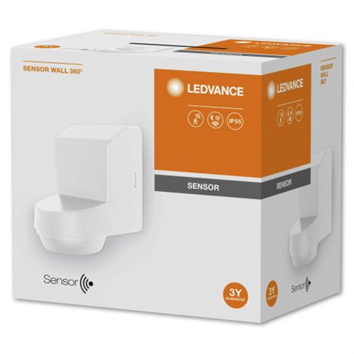 Датчик руху LEDVANCE SENSOR WALL 360DEG IP55 білий