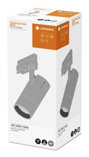 Світильник LEDVANCE TRACKLIGHT SPOT ZOOM DIM D85 25W 4000K 97Ra Білий